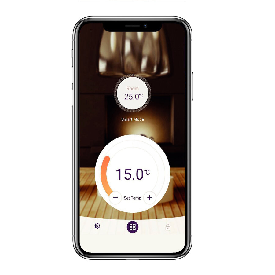 BWS By Magnum Elektronische Vloerverwarming Set 7 m2 - 1050 Watt - Wifi Thermostaat Zwart