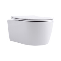 Geberit up100 Toiletset BWS Mudo | Randloos met Zitting | Mat Wit | Delta Drukplaat