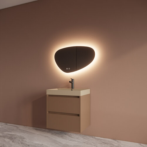 Badmeubelset BWS Riga Met Lako Wastafel Cappuccino 60 cm Latte 