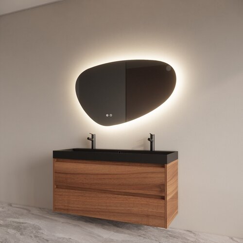 Badkamerspiegel Ghost 100 cm Organisch Invisible Led BWS Met Verwarming 