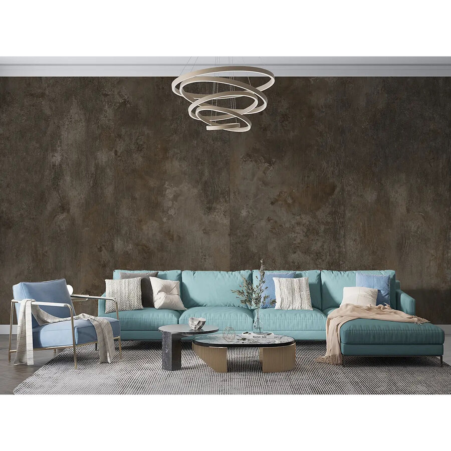 Wandpaneel Isodeco SPC Marmer Plaat 120x260 cm Concrete Grijs Brons (Prijs Per Plaat)