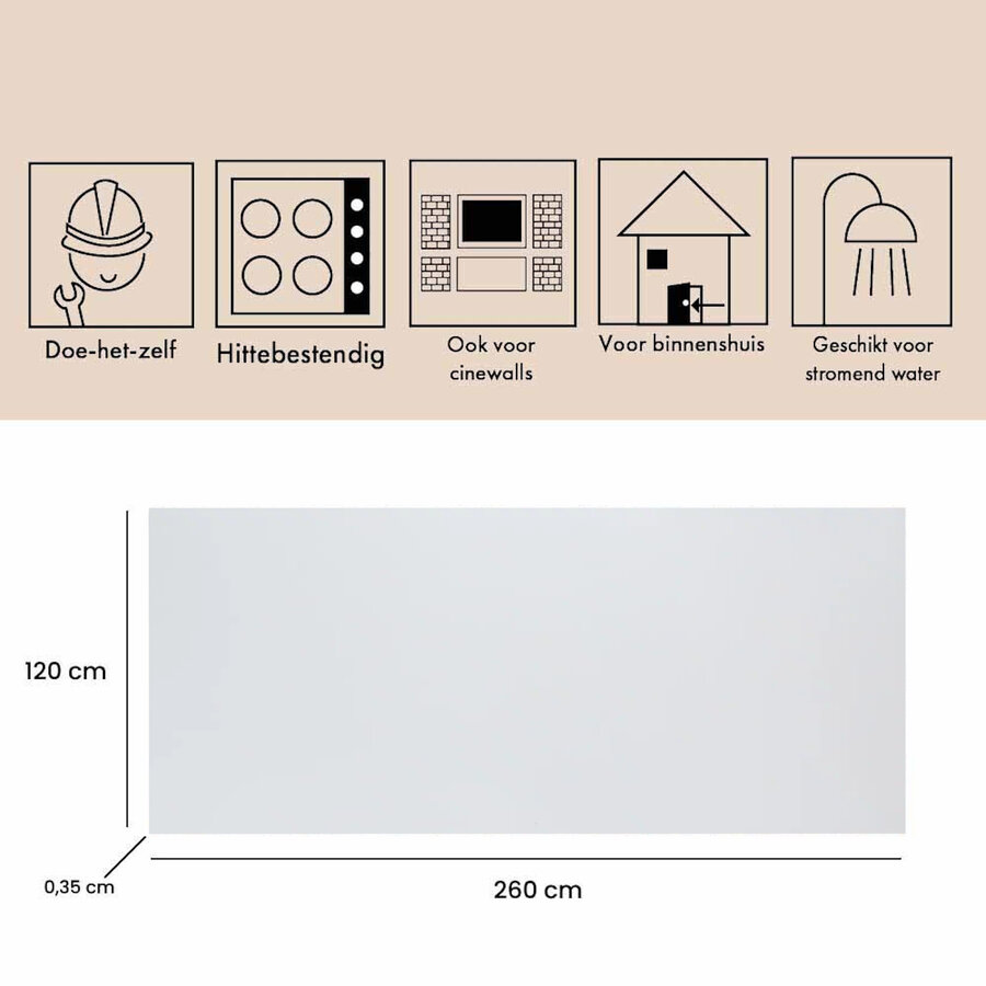 Wandpaneel Isodeco SPC Marmer Plaat 120x260 cm Mat Wit (Prijs Per Plaat)