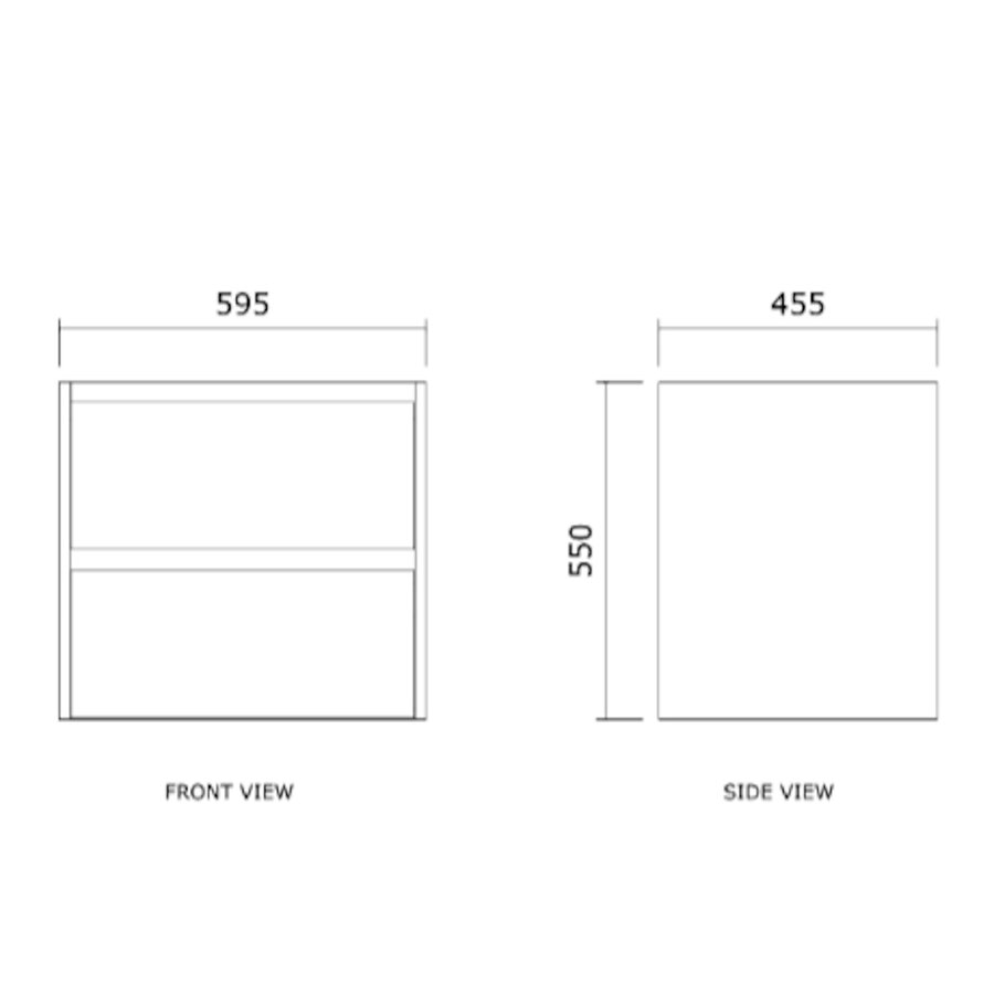 Badmeubelset BWS Riga Met Lako Wastafel Wit 60 cm Walnoot