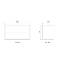 Badmeubelset BWS Riga Met Lako Wastafel Wit 100 cm Walnoot