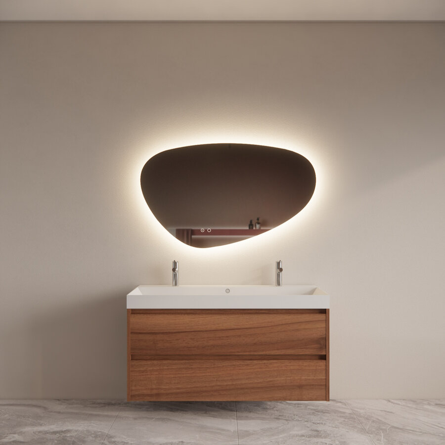 Badmeubelset BWS Riga Met Lako Wastafel Wit 120 cm Walnoot