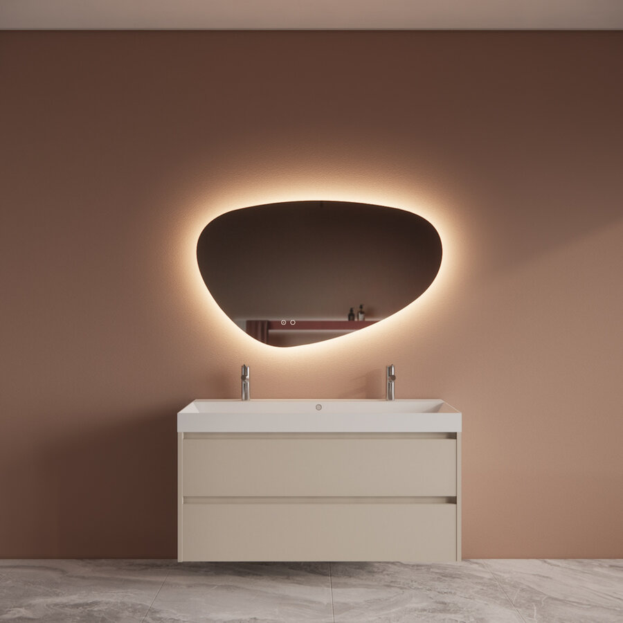 Badmeubelset BWS Riga Met Lako Wastafel Wit 120 cm Kasjmier