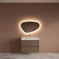 Badmeubelset BWS Riga Met Lako Wastafel Wit 80 cm Latte