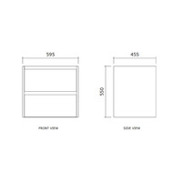 Badmeubelset BWS Riga Met Topplaat 60 cm Walnoot