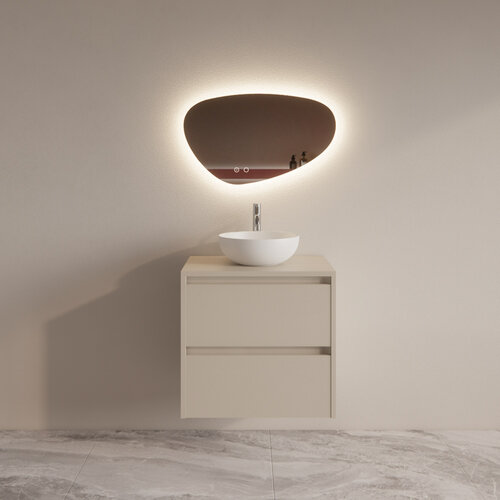 Badmeubelset BWS Riga Met Topplaat 60 cm Kasjmier 