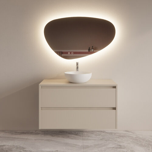 Badmeubelset BWS Riga Met Topplaat 100 cm Kasjmier 