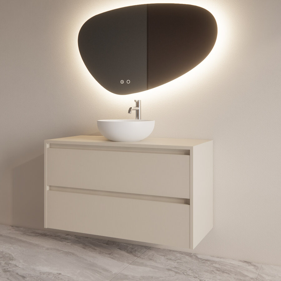 Badmeubelset BWS Riga Met Topplaat 100 cm Kasjmier