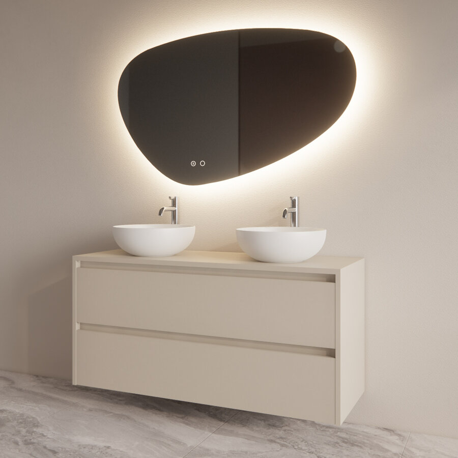 Badmeubelset BWS Riga Met Topplaat 120 cm Kasjmier