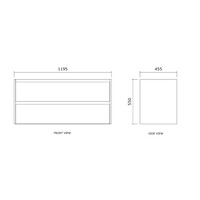 Badmeubelset BWS Riga Met Topplaat 120 cm Kasjmier