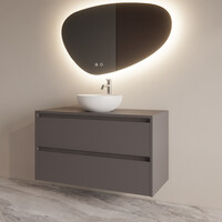 Badmeubelset BWS Riga Met Topplaat 100 cm Leigrijs