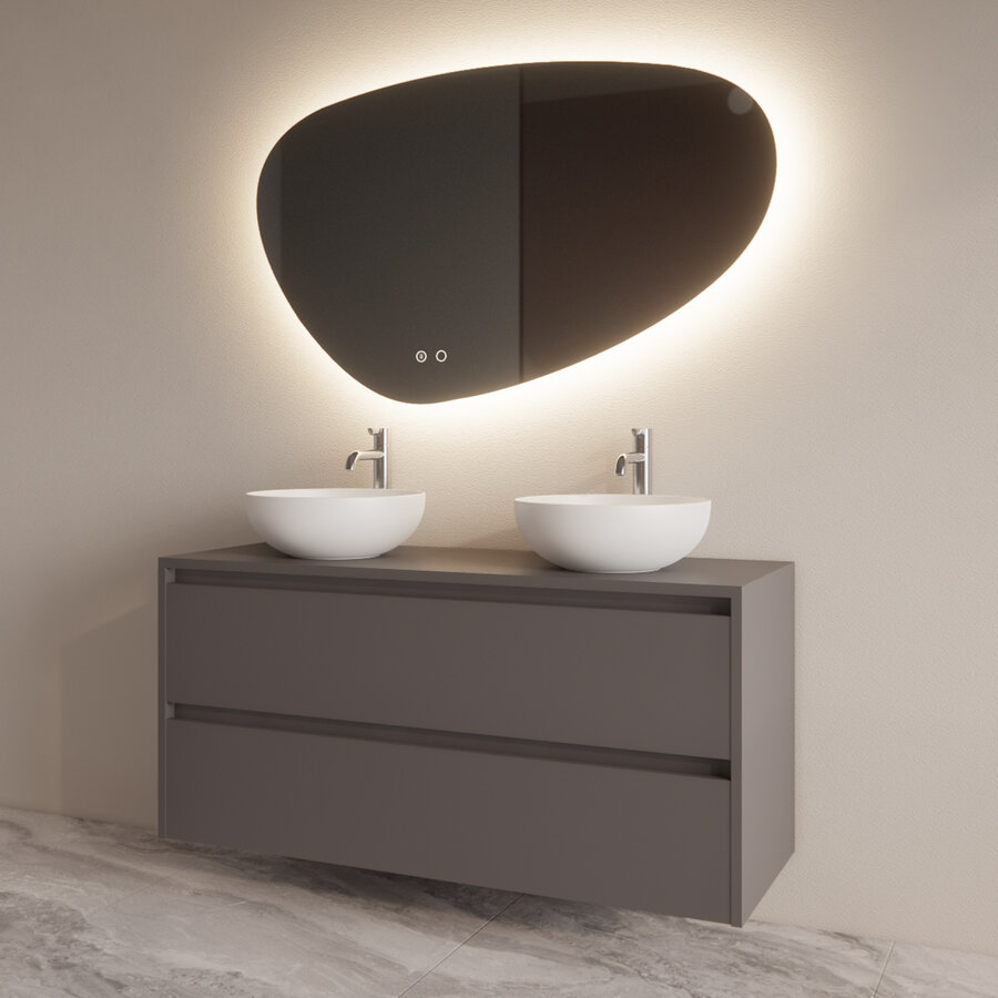 Badmeubelset BWS Riga Met Topplaat 120 cm Leigrijs