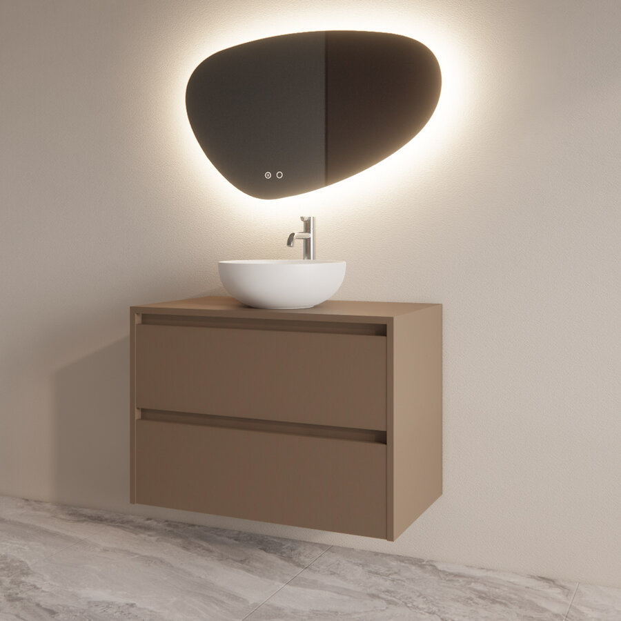 Badmeubelset BWS Riga Met Topplaat 80 cm Latte