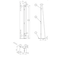 Steunenset Gecoat tbv Palermo 140-160 cm Zwart