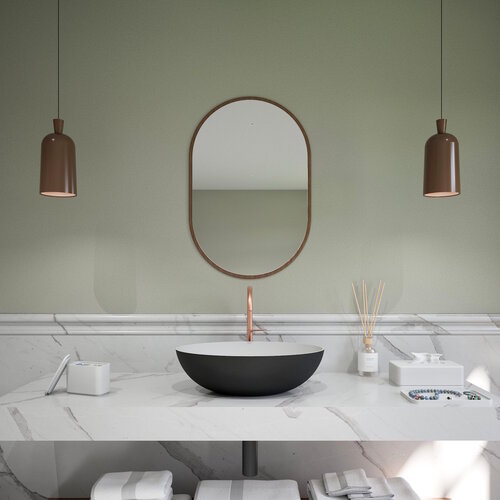 Opbouw Waskom Ideavit Solidthin 50x33x14.5 cm Solid Surface Mat Zwart 