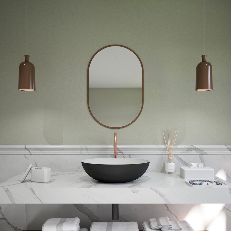 Opbouw Waskom Ideavit Solidthin 50x33x14.5 cm Solid Surface Mat Zwart