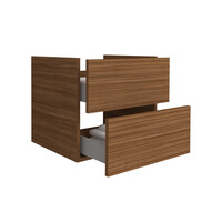 Onderkast BWS Elite 60x45x50 cm Met Horizontaal Reliëf Walnoot