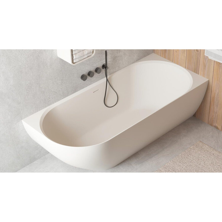 Ligbad Ideavit SolidNova-CR 180x80x56 cm Rechts Mat Wit