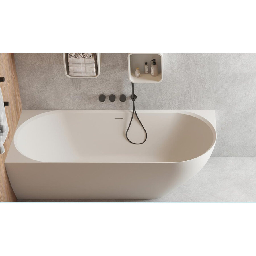 Hoekbad Ideavit SolidNova-CL 180x80x56 cm Links Mat Wit