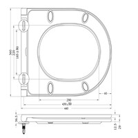 Astev Rimless Wandcloset Tornado BWS Flush Mat Wit Met Flatline Toiletzitting Softclose En Quick Release Mat Wit