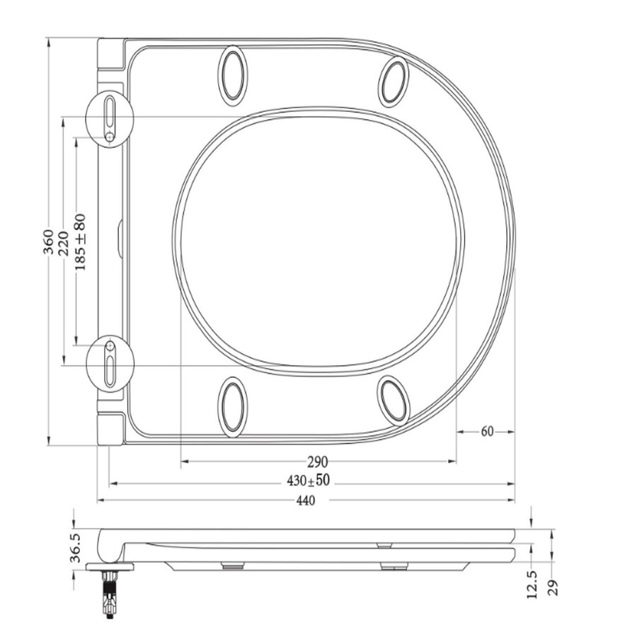 Astev Rimless Wandcloset Tornado BWS Flush Mat Wit Met Flatline Toiletzitting Softclose En Quick Release Mat Wit