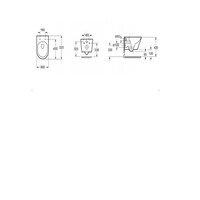 Astev Rimless Wandcloset Tornado BWS Flush Mat Wit Met Flatline Toiletzitting Softclose En Quick Release Mat Wit