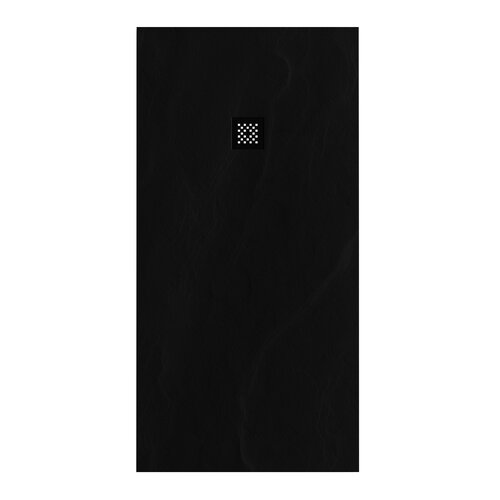 Douchebak Sanitop Just Creating Relievo Crag 90x180 cm Mat Zwart 