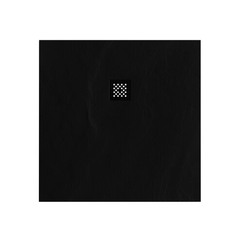 Douchebak Sanitop Just Creating Relievo Crag 100x100 cm Mat Zwart 