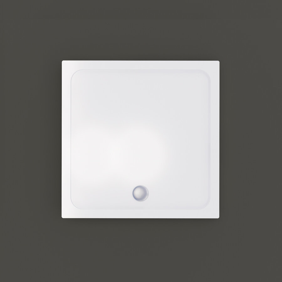 Douchebak BWS Nua Vierkant Acryl 100x100cm Wit Inclusief Plint