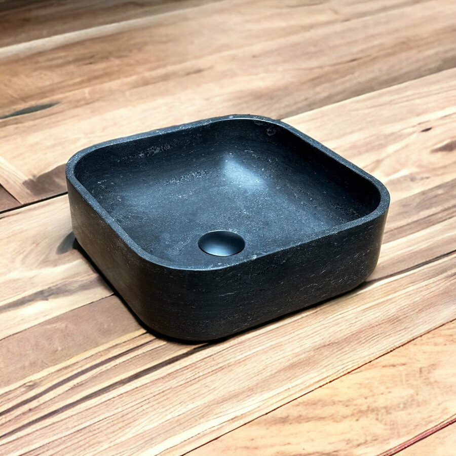 Waskom Casajoy Bold 36x36x12cm Natuursteen Vierkant