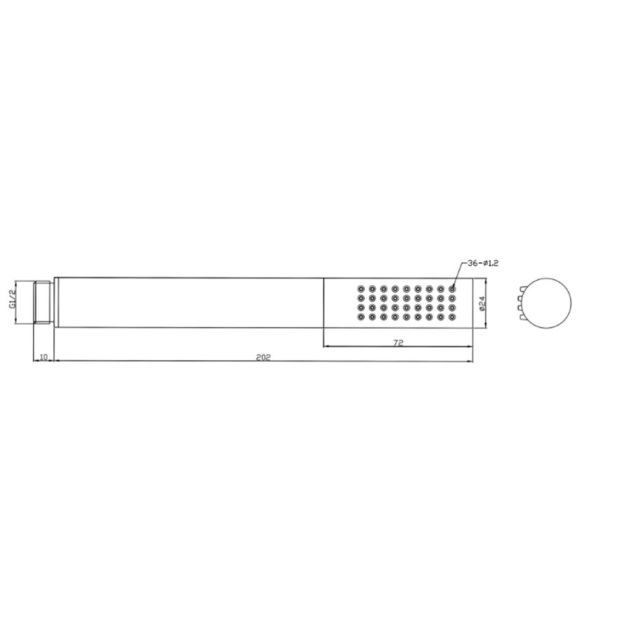 Losse Handdouche BWS Danielle Geborsteld Staal