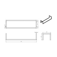 Handdoekenrek AQS Industrieel 95x25x20 cm Wit