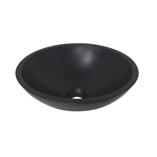 Opzetwaskom Wiesbaden Valerie Solid Surface 43x43x13 cm Mat Zwart 
