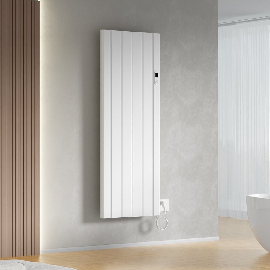 Elektrische Radiator BWS Boss 2.0 Met Wifi 2000W 160x60.8 cm Glanzend Wit