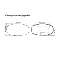 Badkamerspiegel BWS Torea 140x74cm Horizontaal LED