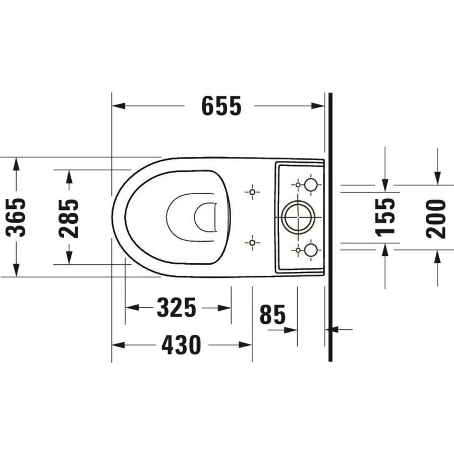 Duoblokpot Duravit No.1 Diepspoel Rimless Zonder Reservoir 36.5x65.5x42cm PK Hoogglans Wit