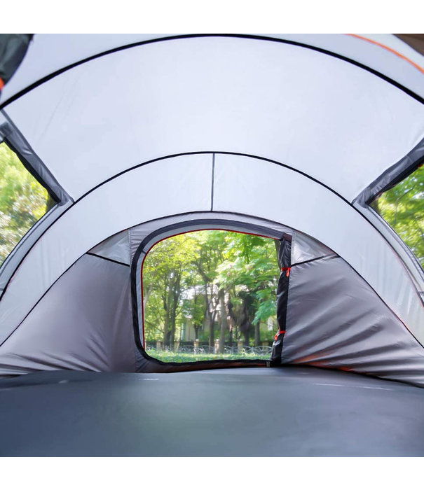 Fly Lab Luxe Pop Up Tent - Kampeer tent - Grijs/Oranje - 4 Persoons