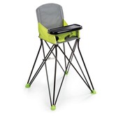 Summer Pop-up bærbar høj stol - Sammenklappelig høj stol - Inkluderer praktisk bæretaske - Sammenklappelig spisebordsstol