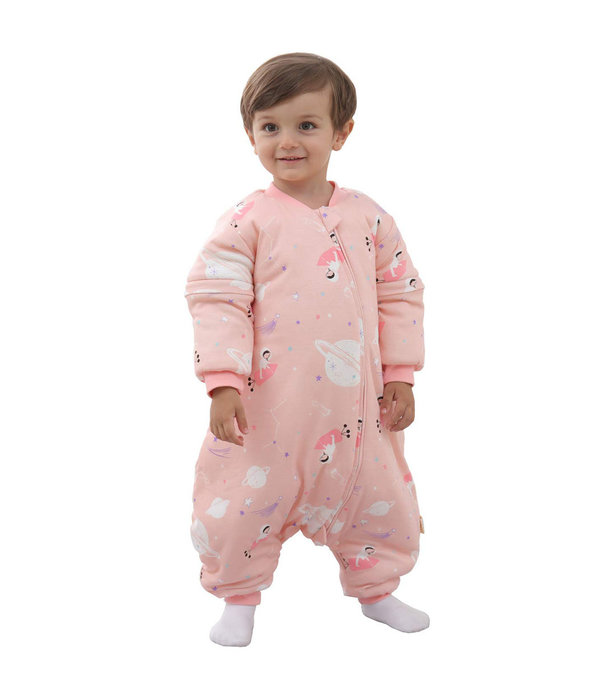 Deryan Baby vinter sovepose med lynlås - Pink - Galaxy