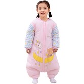 Deryan Baby Winter Sleeping Bag with zip-off sleeve - Pink - Giraffe/Olfant