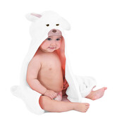 Manta de forro polar para bebé multifuncional Fly Lab con capucha - Manta envolvente - 75x100 cm - Conejo - Rosa