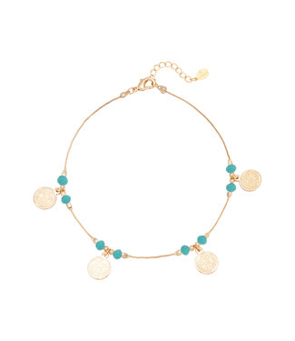 Ancient Coin Anklet / Mint