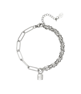 Chained Lock Bracelet