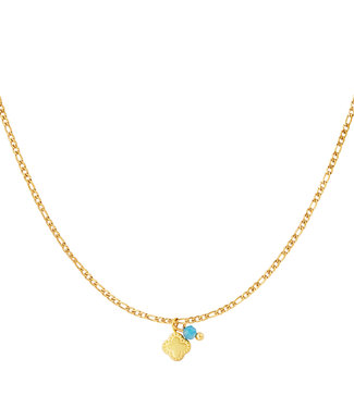 Gold Clover Figaro Necklace