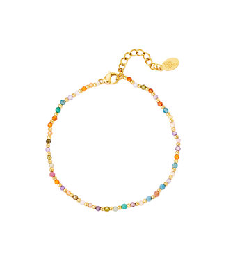 Colored Stone Beads Bracelet
