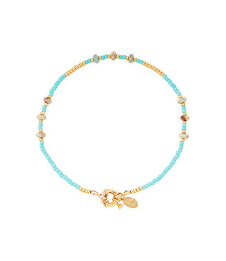 Colorful Beads Anklet / Blue