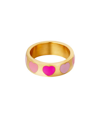 Colorful Hearts Ring
